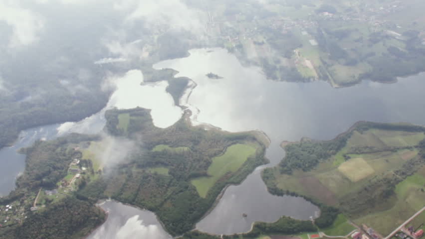 Aerial view of Lakes and forest