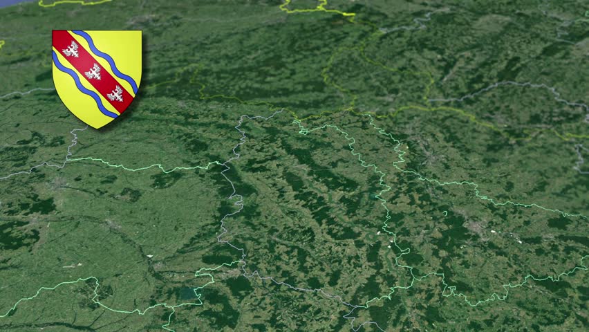 Meurthe et Moselle with Coat Of Arms Animation Map
Departments of France