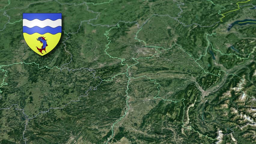 Isere with Coat Of Arms Animation Map
Departments of France