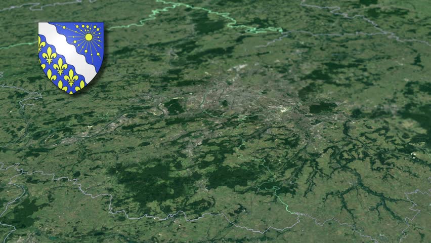 Essonne with Coat Of Arms Animation Map
Departments of France