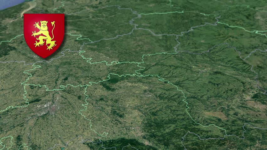 Aveyron with Coat Of Arms Animation Map
Departments of France