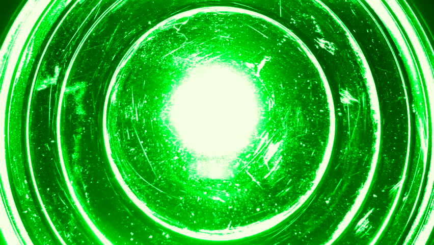 Flashing green lens
