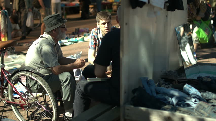 Flea market in Saint-Petersburg