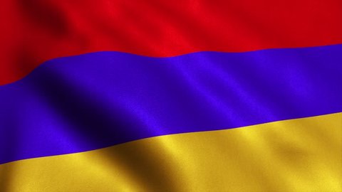 Armenia Flag. Seamless Looping Animation. 4K High Definition Video