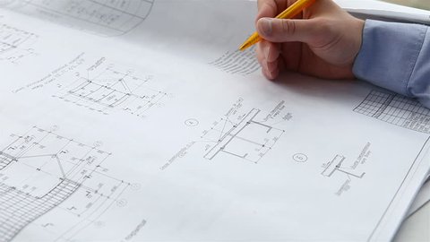 Pencils Paper Engineering Drawings Hardware Stock Footage Video (100% ...