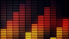 VU aka Volume Meter like animation.Yellow orange and red blocks in grid are animated in different looping patterns Seamless loop for screen content music background VJs designers etc. Version 2 - 8