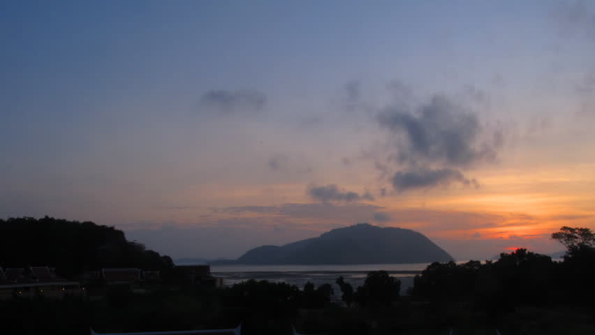 sunrise on the tropical beach