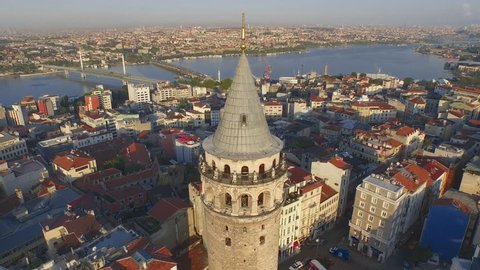 galata tower in istanbul, istanbul galata kulesi, galata kulesi ve halic, galata tower with golden horn, golden horn