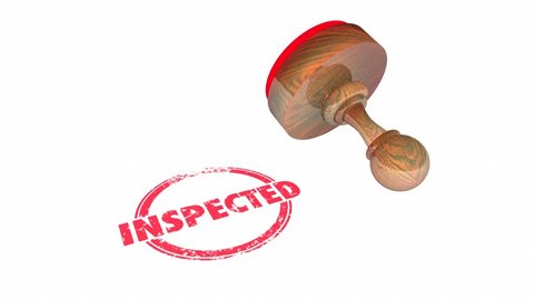 Inspected Checked Approved Round Stamp Word 3d Animation