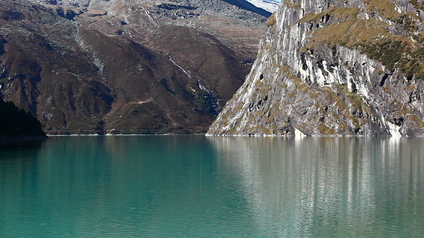 green lake in swizerland, vals