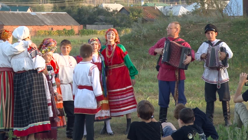 Moscow/russia - Jul 29 2016: Open Air Festival. Folk Group Performance. Slavic Culture | Shutterstock HD Video #19864516
