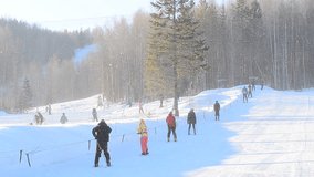 Ski lift for beginners
