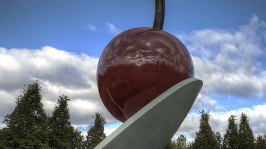 MINNEAPOLIS, USA October 19, 2011: HDR Timelapse of Spoonbridge and Cherry