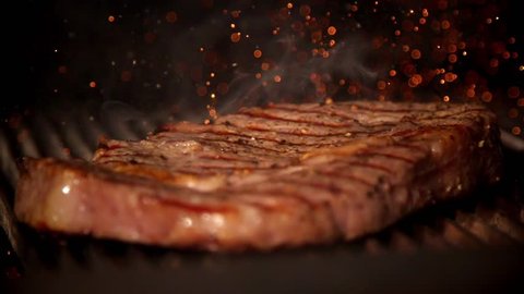 Cooking meat in slow motion