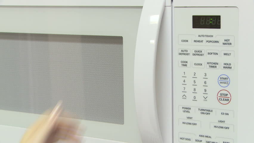 Setting microwave control panel