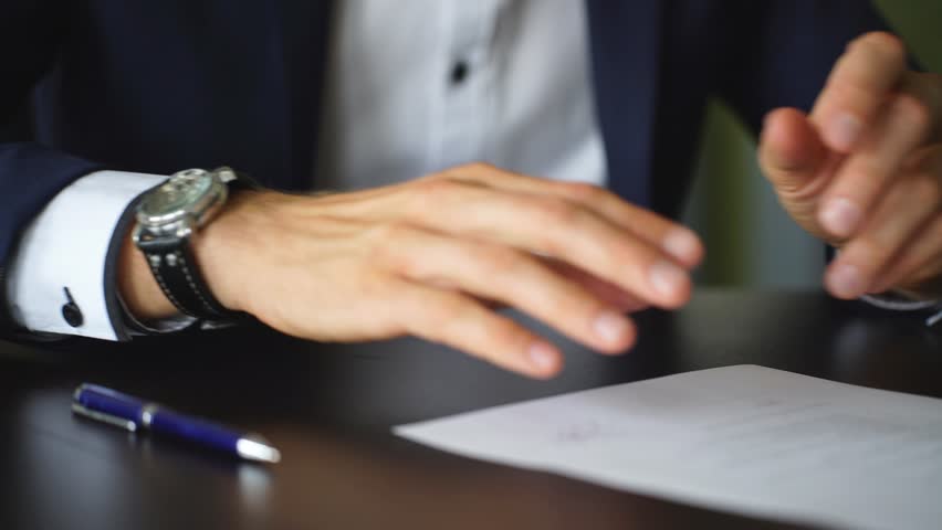 Businessman is signing a contract, business contract details | Shutterstock HD Video #19919992