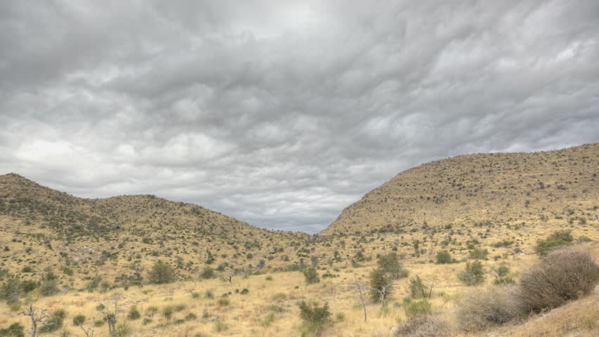 HDR Timelapse Coronado National Forrest Arizona with clouds passing by