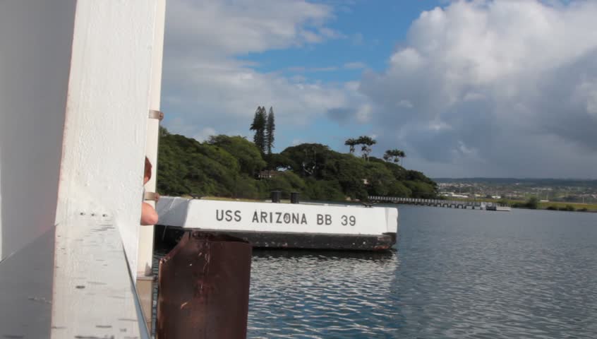 USS Arizona Memorial Marker at Pearl Harbor