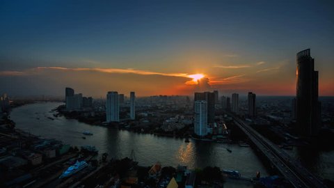 Time lapse bangkok city of Thailand