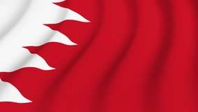 Waving national flag of Bahrain
