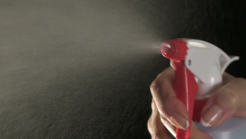 Close up of spray bottle with cleaning fluid