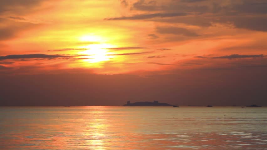 Beautiful sunset over Marmara Sea
