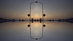 Symmetrical, Mirrored Highway drive through, CG clip