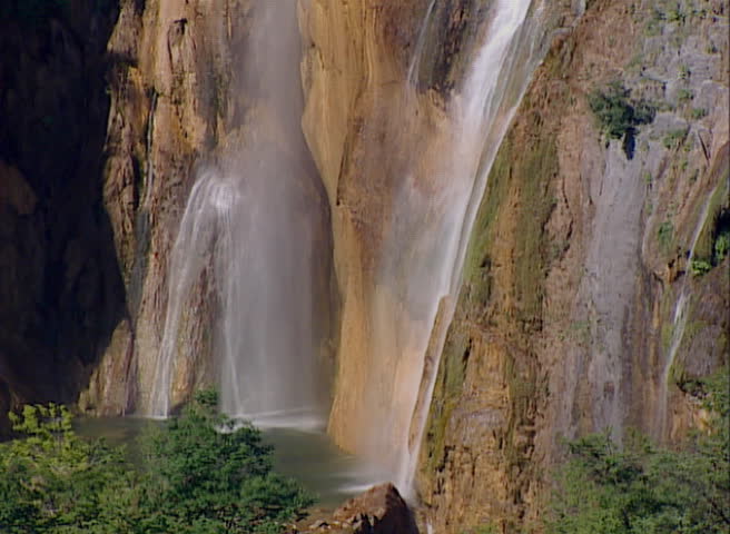 Lakes with waterfall in Croatia, Europe. Location: Plitvice, National Park Plitvicka jezera.