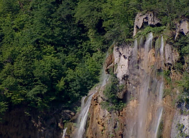 Lakes with waterfall in Croatia, Europe. Location: Plitvice, National Park Plitvicka jezera.