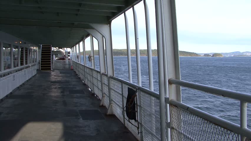 Scenic on board view of a ferry underway