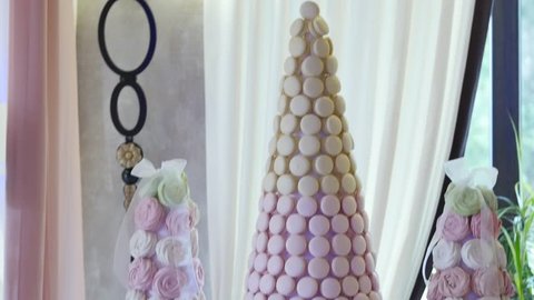 candy bar at a wedding Stock Video