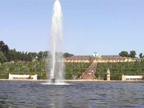 fountain and Palace Potsdam Germany