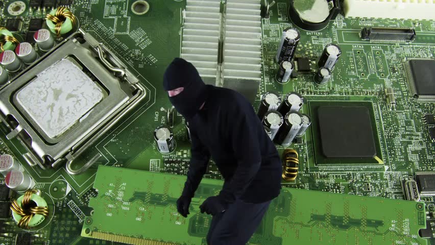 Computer with criminal element.