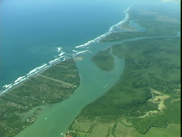 Aerial view of Australian coastline