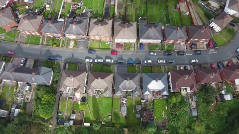 Generic aerial view of a housing estate in the West Midlands.