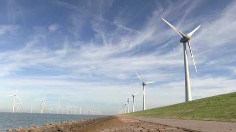 Offshore Wind turbines producing alternative energy