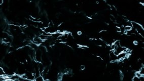 High speed camera shot of an water element, isolated on a black background. Can be pre-matted for your video footage by using the command Frame Blending - Multiply.
