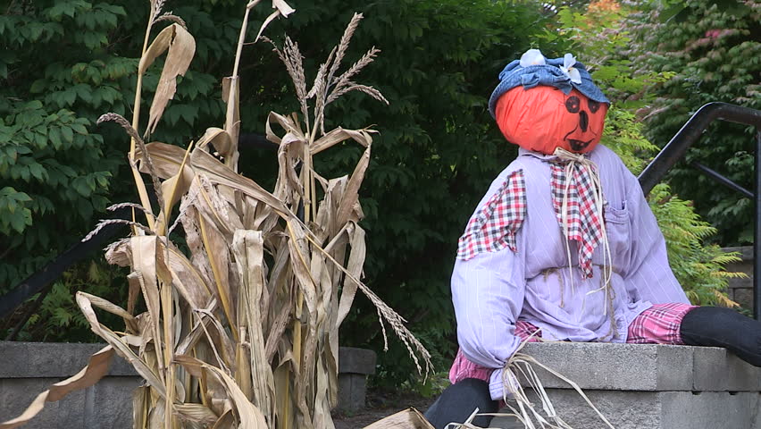 Meaford, Ontario, Canada September 2016 Halloween haunted house scene