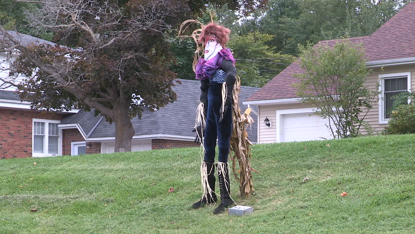 Meaford, Ontario, Canada September 2016 Halloween haunted house scene
