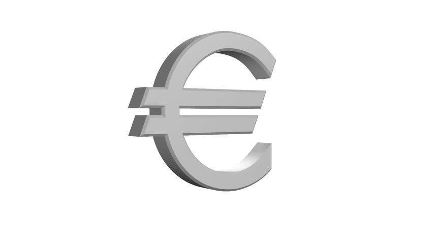 A cement Euro crumbling into pieces from the top, conceptual illustration of the