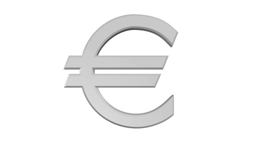 A cement Euro crumbling into pieces from the top, conceptual illustration of the