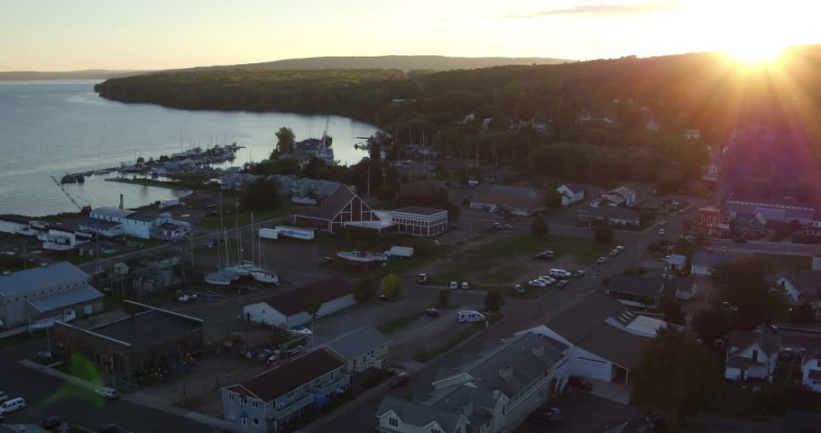 Bayfield Wisconsin Aerial Sunset_002