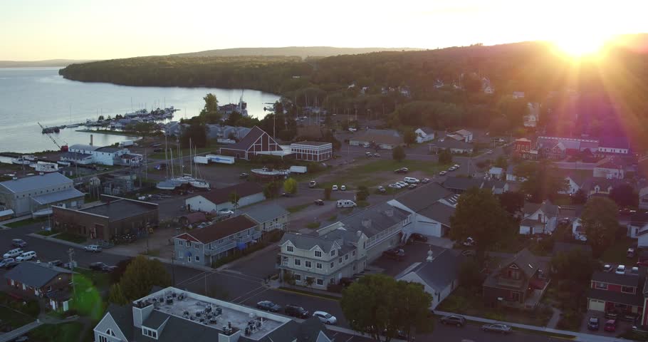Bayfield Wisconsin Aerial Sunset_001
