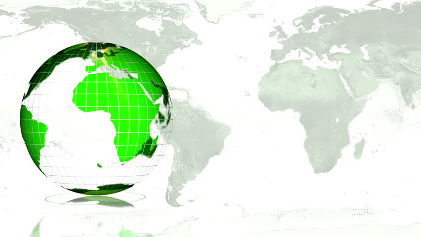 rotating globe loop - green
