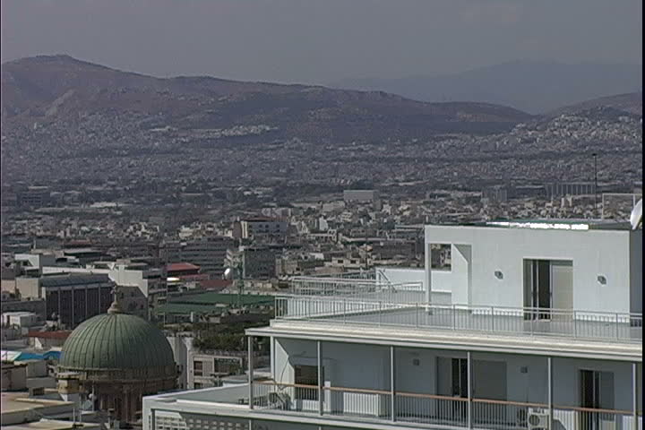Apartment buildings in Athens, Greece