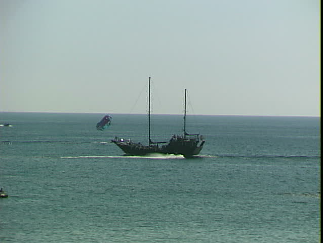 Busy shoreline