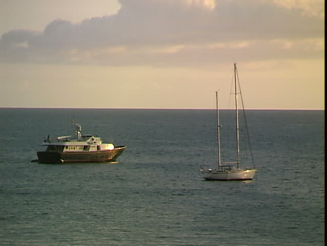 Boats at sunset