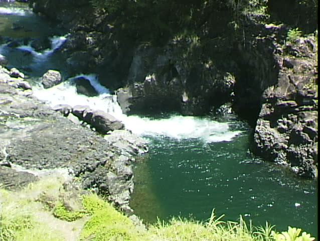 Stream with fast flowing water