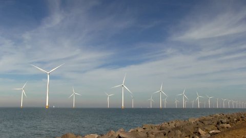 Offshore wind turbines producing alternative energy