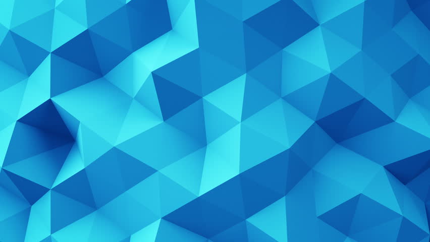 Blue polygonal geometric surface. Computer generated seamless loop abstract motion background. 4k UHD (3840x2160)